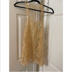 Bonnie strauss lace tank top